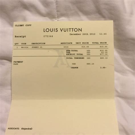 louis vuitton wallet receipt template